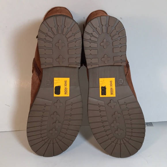 Steve Madden Alick Brown Leather Moto Buckle Boots - Picture 4 of 8